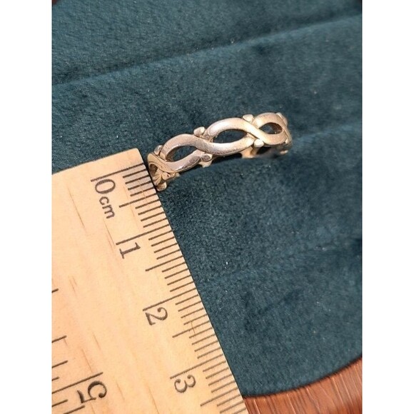 Sterling Silver Crisscross Ring 8.5 Infinity Band, 925 Stamped, Elegant Gift - Picture 6 of 6